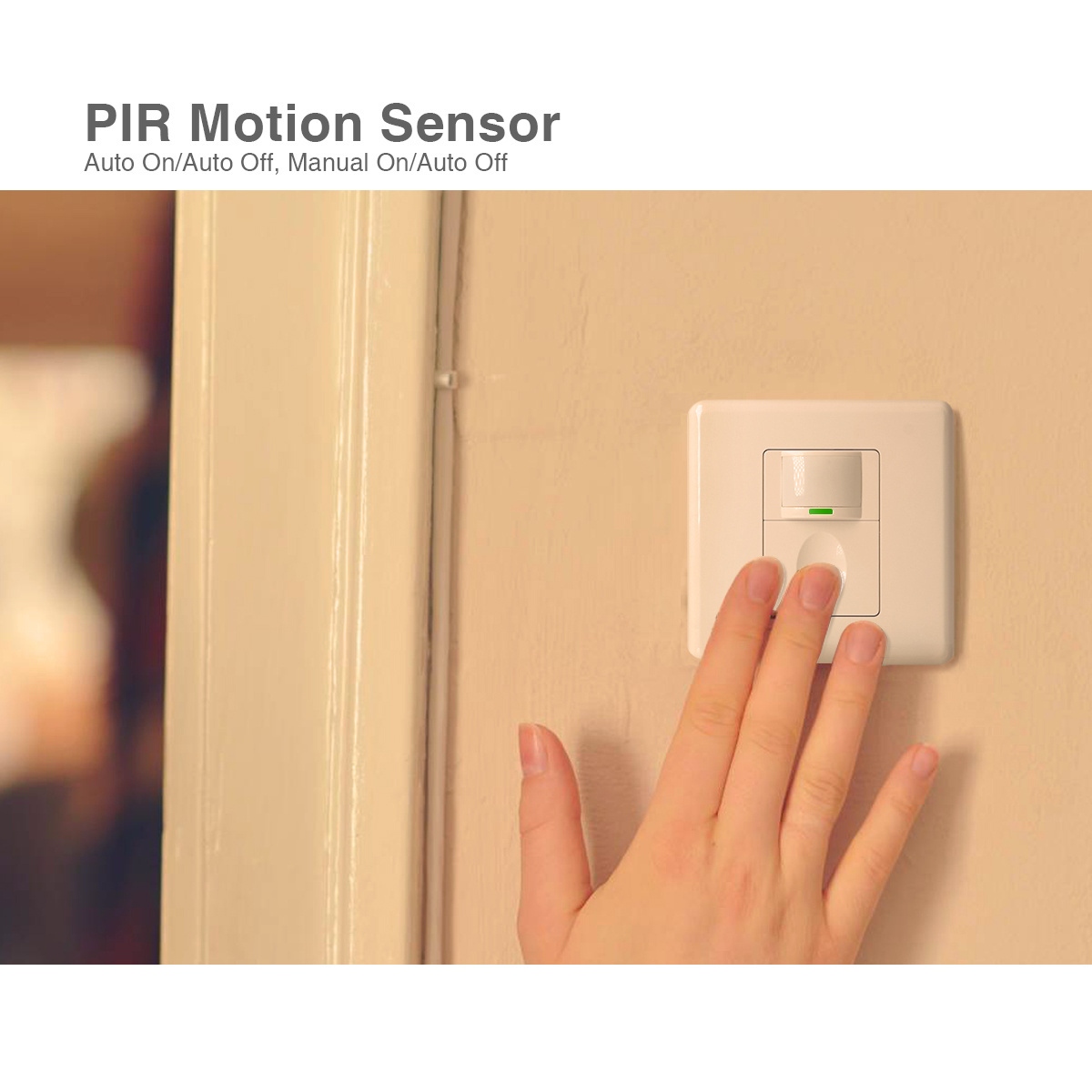 Single live wire occupancy pir motion sensor light switch