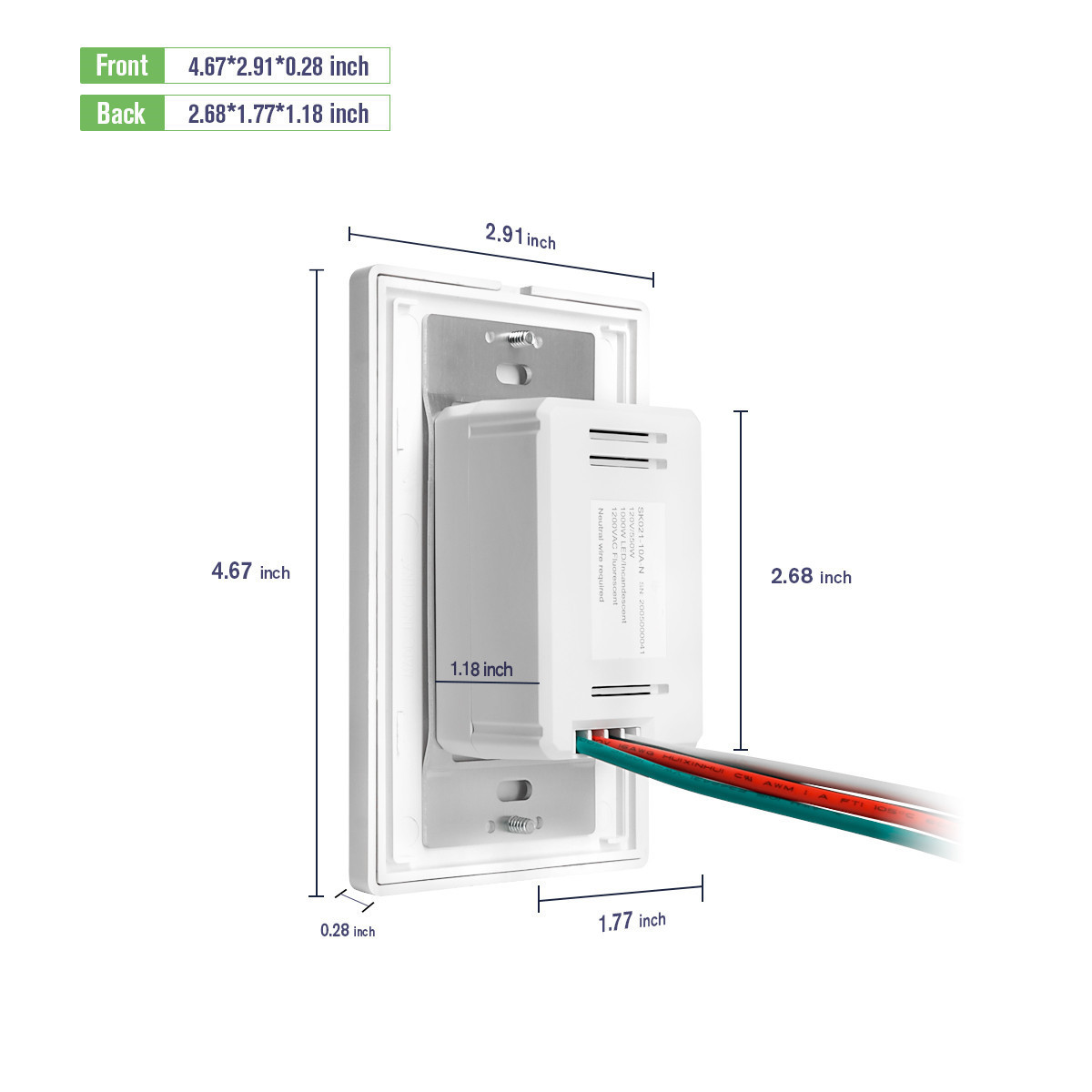 Occupancy Motion Sensor Light Switch PIR Infrared Motion Activated Wall Switch Smart Motion Sensor Light Switch