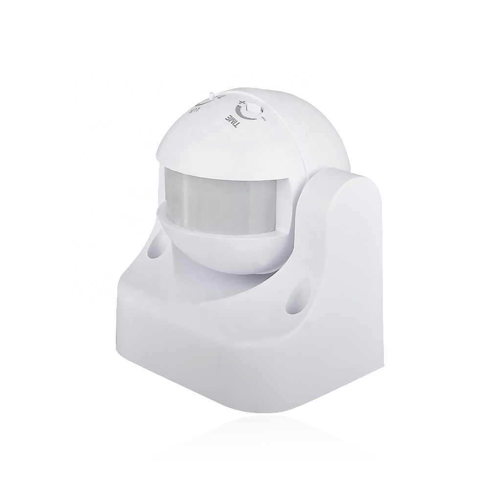 Rotatable light sensor time setting adjustable outdoor waterproof IP65 PIR motion sensor switch