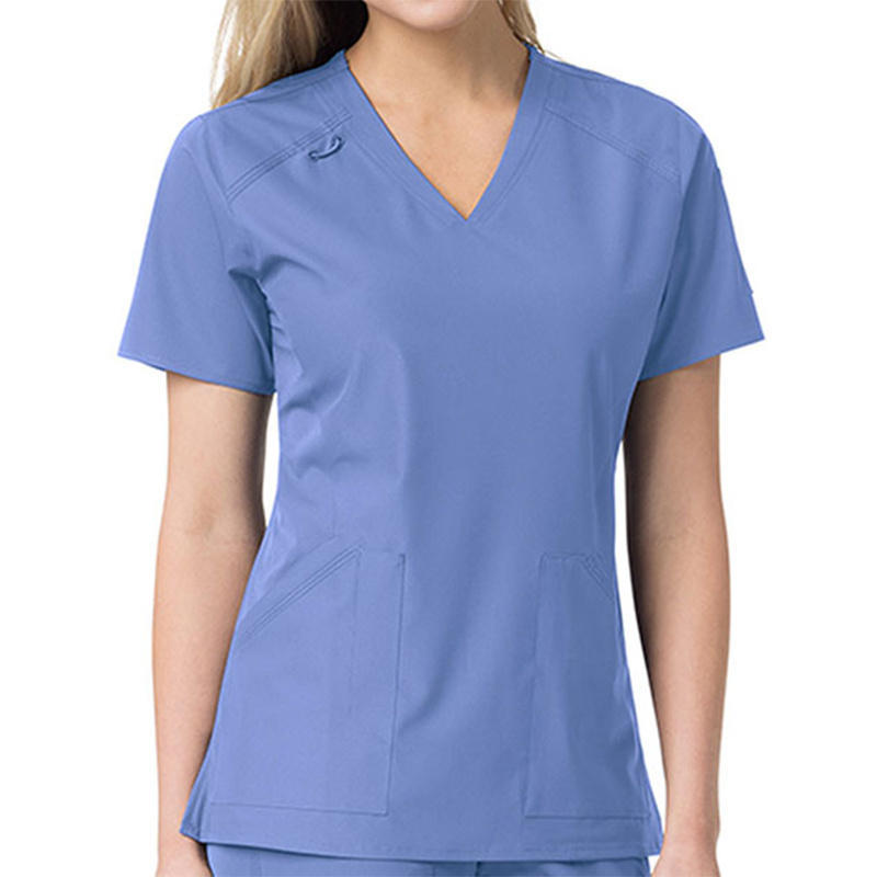 High Quality Fashionable V Neck Hospital Staff Uniform Nursing Medical Scrubs