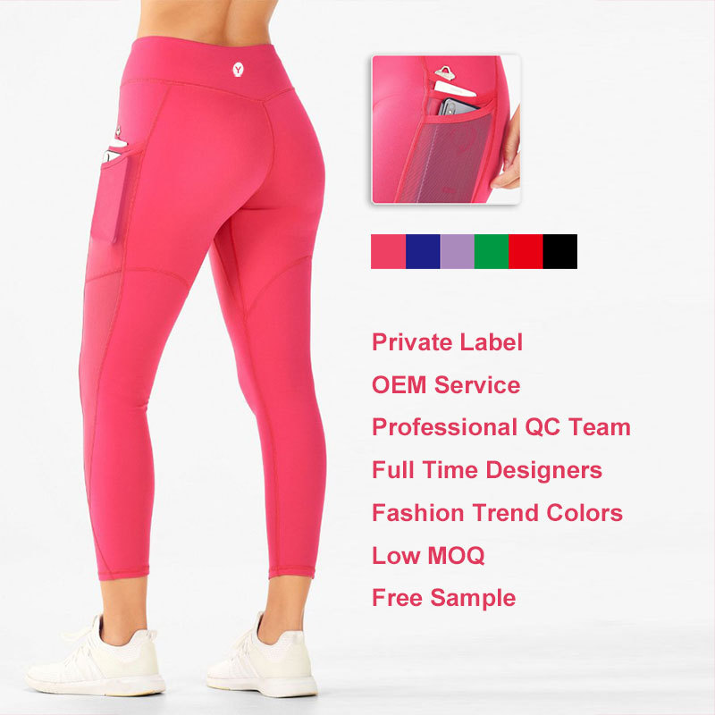 Custom Gym Leggings Tactical 80 Polyester 20 Spandex Tummy Control Women Thick High Waist Lycra Yoga Pants