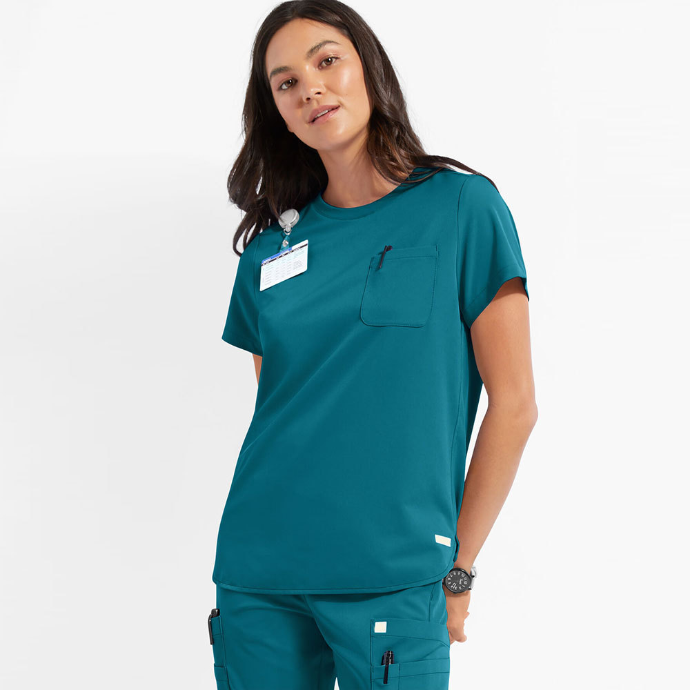 Bestex Personalized Logo Anti Wrinkle Doctor Nurse Suit Stretch V-Neck Scrubs Uniforms Sets Medical Scrub For Hospital Nursing