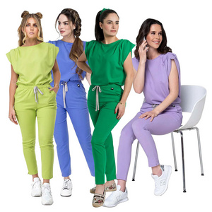 Bestex Fashionable Scrub Uniform Set Cheap Surgical Medical Scrubs Medical Polyester Rayon Spandex Fabric for Nursing Scrubs