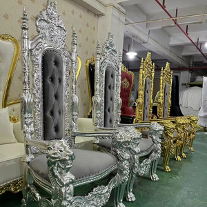 Wholesale Luxury Royal Cheap King Queen Throne Chair Tiffany Chair White Wedding Chair For Events