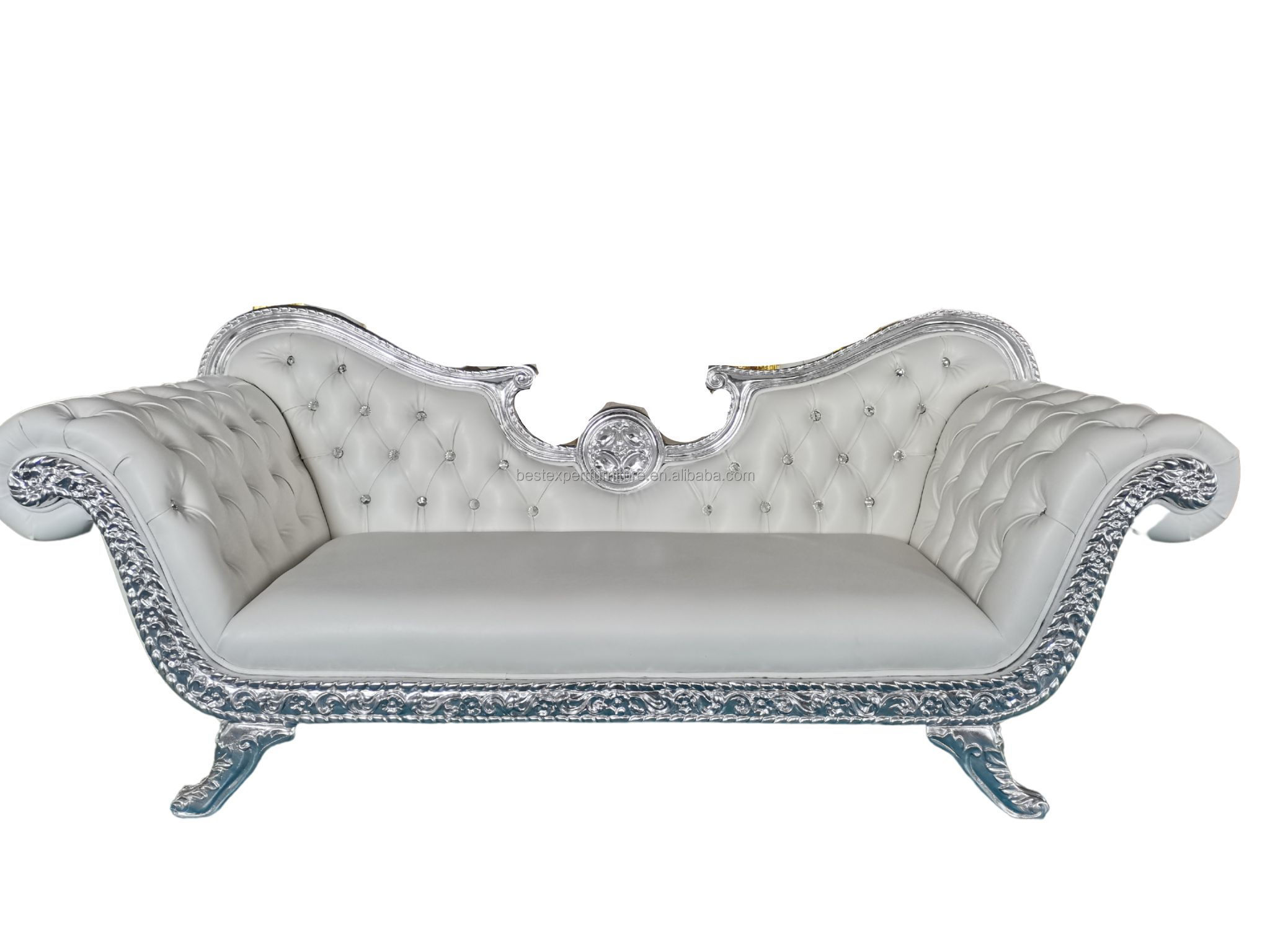 Wholesale Luxury High Back Gold Royal King Throne Chair White Throne Sofa Commercial