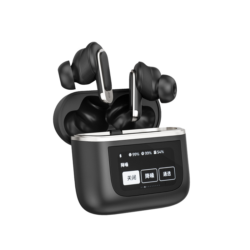 BT 5.3 TWS True Wireless Earbuds Hifi Stereo Bass Sound In-Ear Headphones with Touch Charging Case Screen for Gaming DJ Use