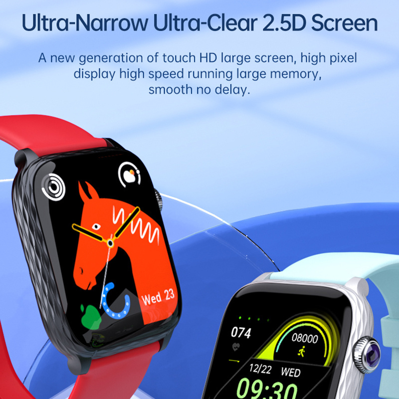 Touch Screen Smart Watch Compatible with iPhone and Android Features Text and Call Heart Rate Blood Oxygen Activity Tracking