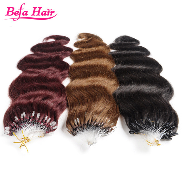 Befa Hair Beautiful Style Human Hair Brazilian Micro Ring Loop Hair Extensions