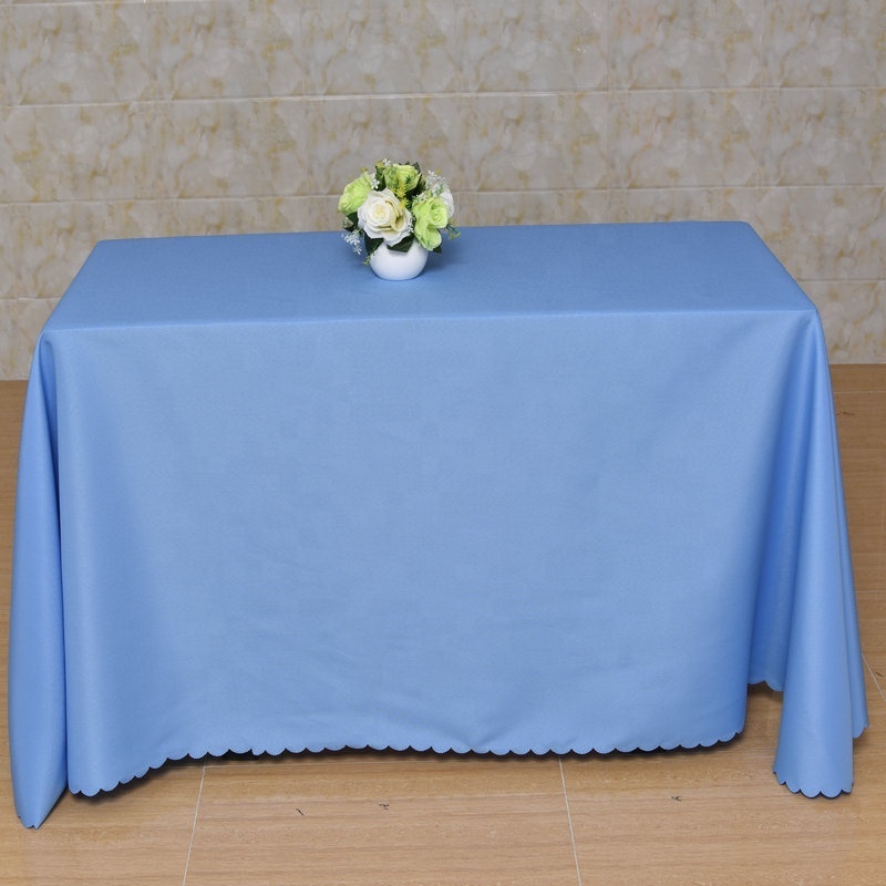 Polyester white silver party home hotel banquet wedding 120 inch satin table cloth