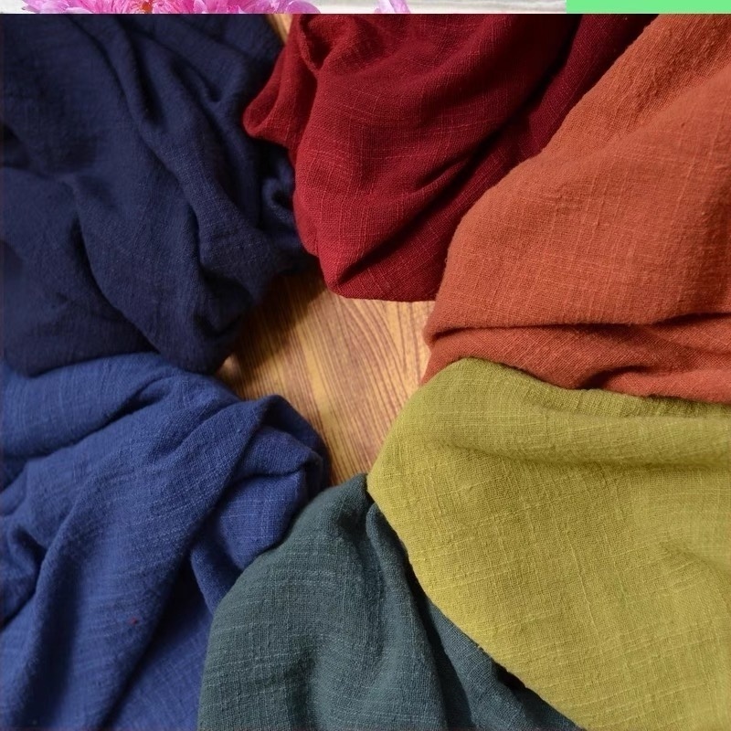 Wholesale  eco friendly fabric organic cooling light and breathable 85%bamboo15% linen fabric for bedding line