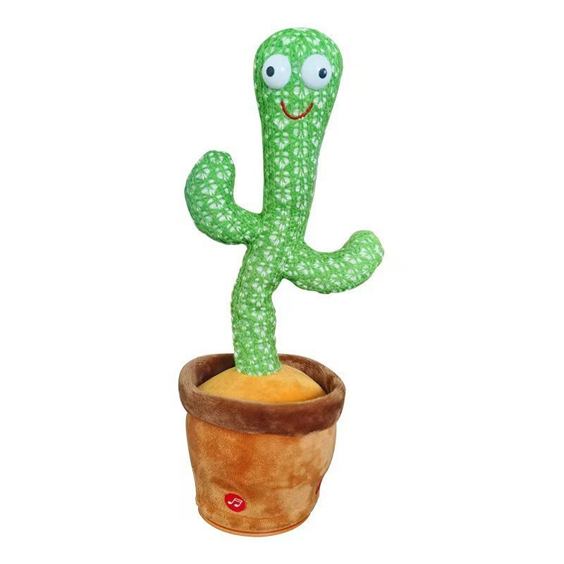 Dancing Cactus Toy Can Sound Record Glowing Singing Learn to Speak Magic Dancing Rechargeable Music Toy