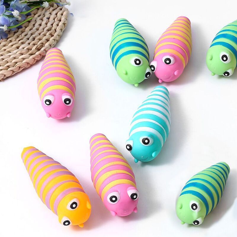 Simulated Flour Slug Hot Selling Decompression Snail Worm Squeezing Soft Glue Children's Release Toys