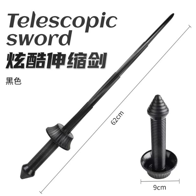 Telescopic Toy 3D Printed Gravity Retractable Samurai Sword Model Toys Plastic Simulation Sword