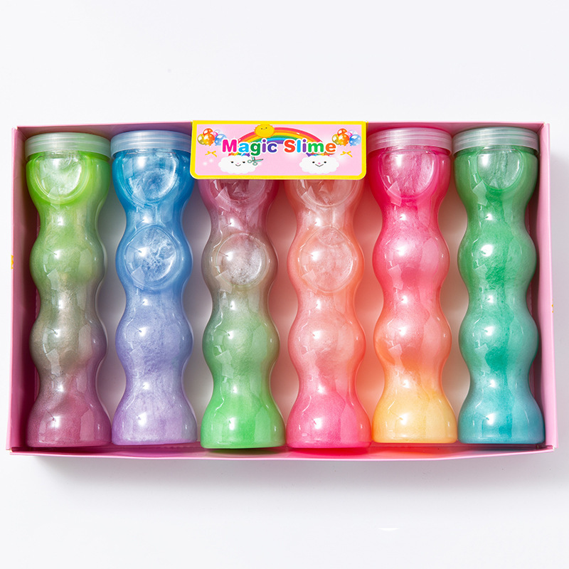 Children DIY Slime Color Mud Clay Water Pearl Light Gradient Crystal Mud Foaming Glue For Sale