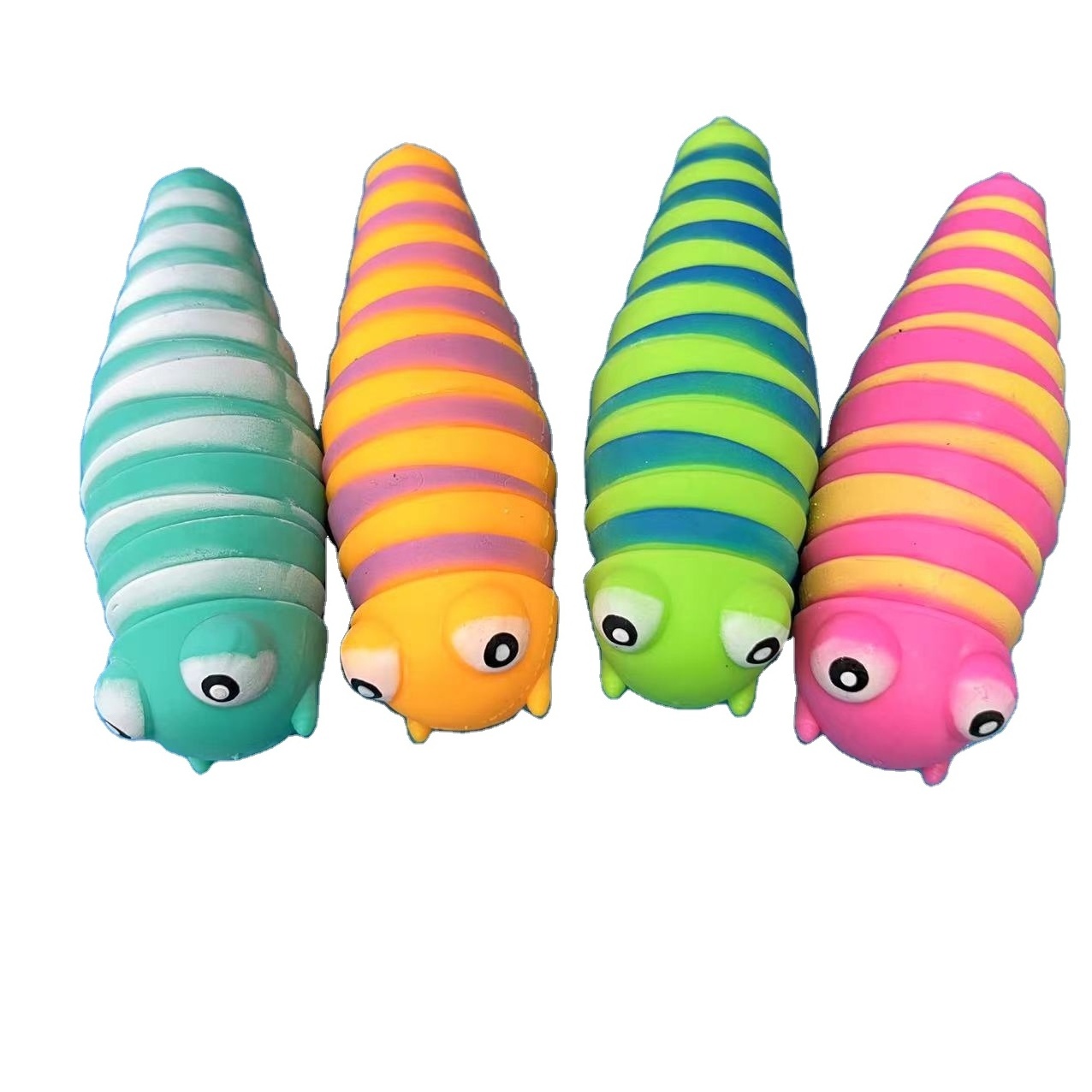 Simulated Flour Slug Hot Selling Decompression Snail Worm Squeezing Soft Glue Children's Release Toys