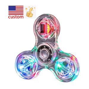 2024 Hot Sale LED Colorful Light Stress Relief Hand Fidget Spinner Toy for Children