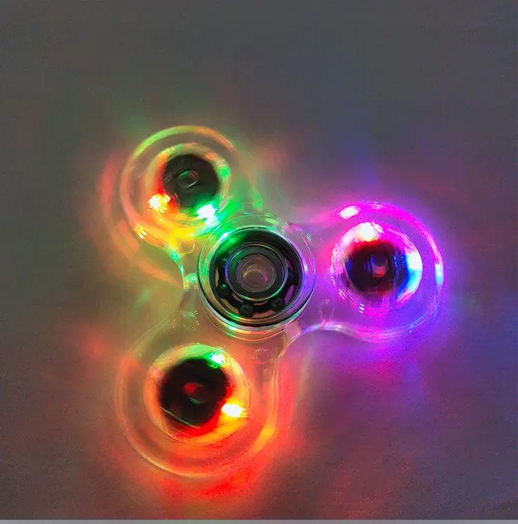 2023 Hot Sale LED Colorful Light Stress Relief Hand Fidget Spinner Toy for Children