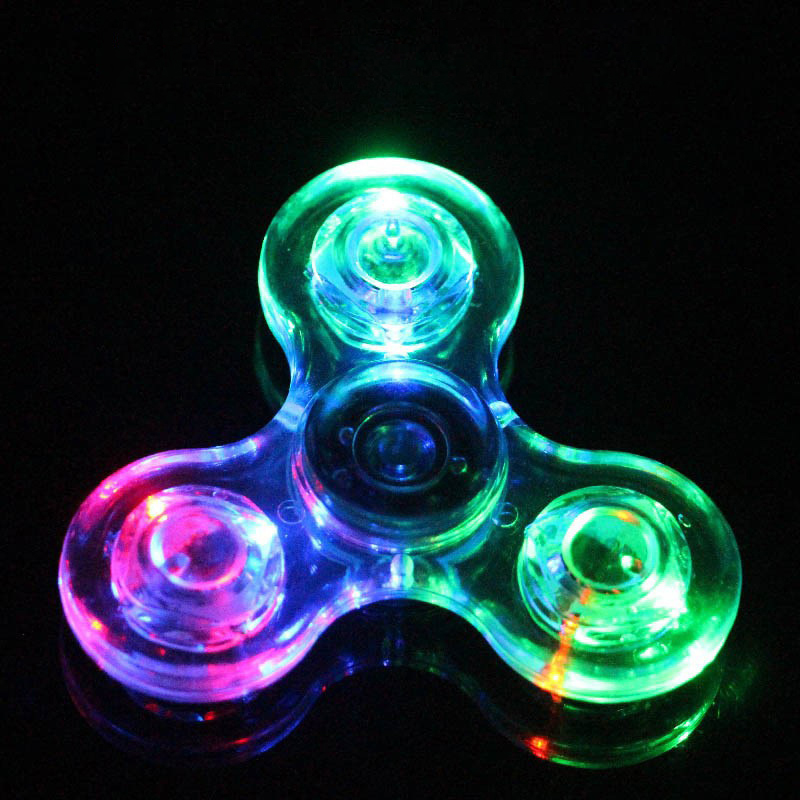 2023 Hot Sale LED Colorful Light Stress Relief Hand Fidget Spinner Toy for Children