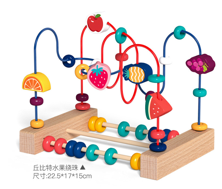 Fancy Toy for Baby Toddler Brightly Mini Wire Roller Puzzle Smart IQ Counting Frames winding beads for Maze education toys