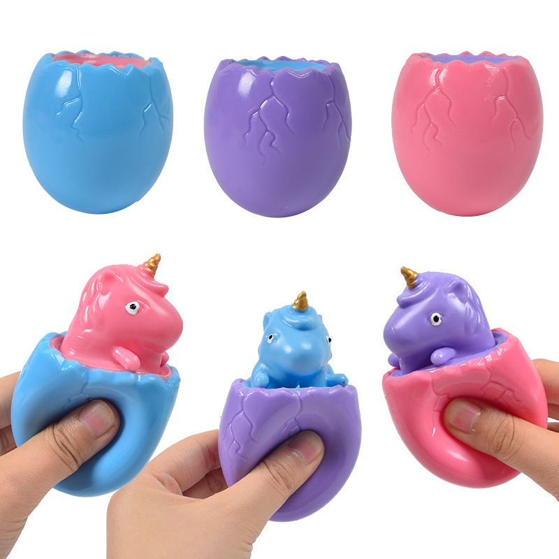 Creativity New Design Popping Up Unicorn Egg Dinosaur Squishy Ball Squeeze Toys Sensory Stress Balls For Kids