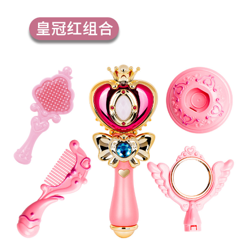 New Products Girls Toy Pink Plastic Princess Light Sound Magic Stick Pack Electric Fairy Music Stick Spinner Up Stick