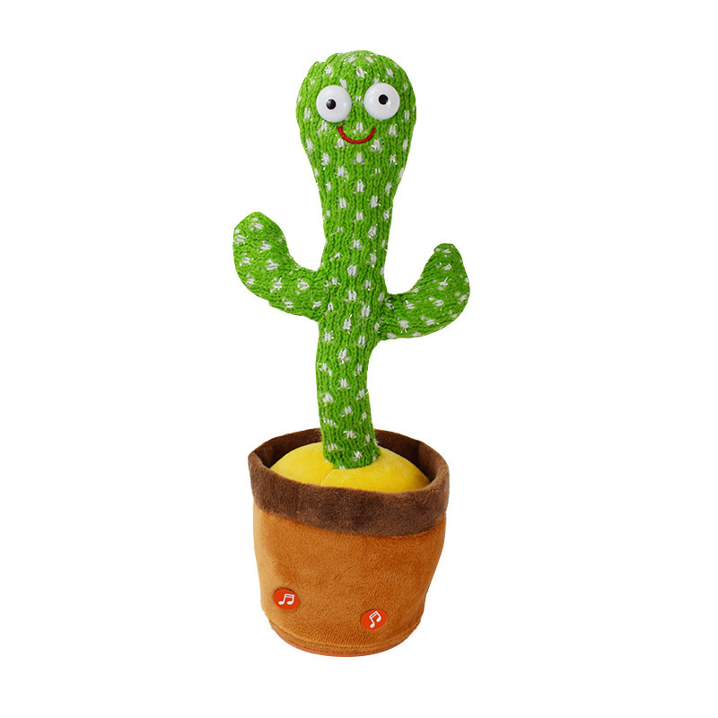 Dancing Cactus Toy Can Sound Record Glowing Singing Learn to Speak Magic Dancing Rechargeable Music Toy