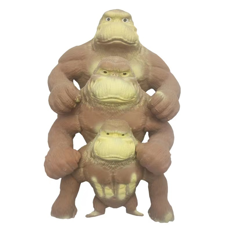 Funny High Quality TPR Stress Relief Squeeze Sand Filled Squishy Gorilla Elastic Toys