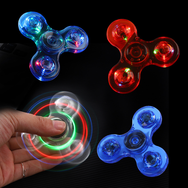 2023 Hot Sale LED Colorful Light Stress Relief Hand Fidget Spinner Toy for Children