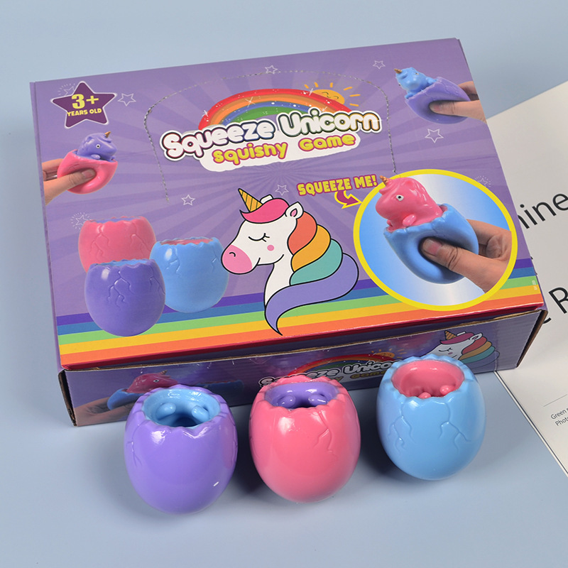 Creativity New Design Popping Up Unicorn Egg Dinosaur Squishy Ball Squeeze Toys Sensory Stress Balls For Kids