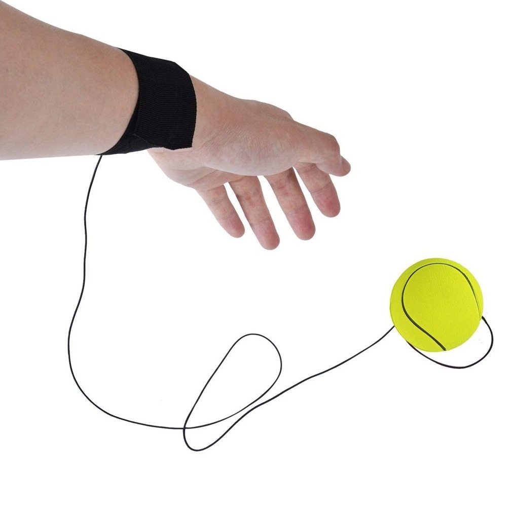 6.3cm High Bounce Tennis Rubber Wrist Band Return Rubber Ball With String Educational Wrist Return Ball Sports Leisure Toy