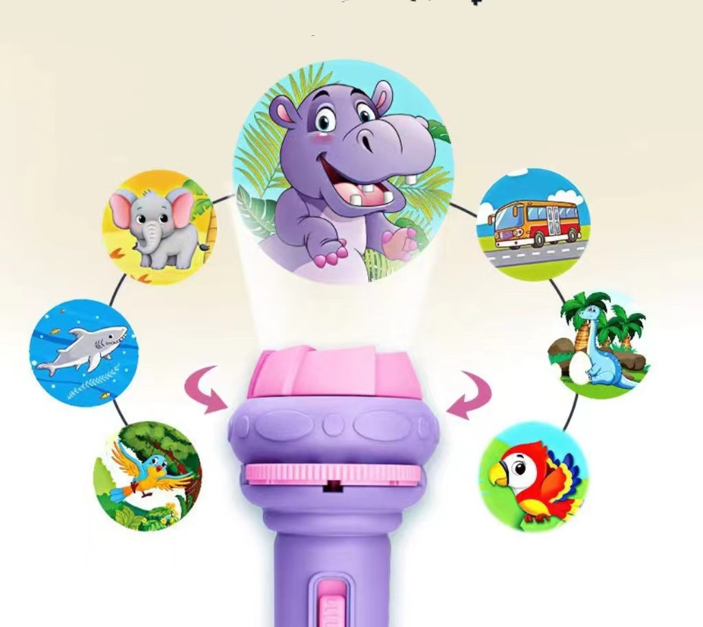 Children Early Education Projector Slide Story Machine Bedtime Toy Girl Boy Lamp Glowing Kids Lightstick Flashlight