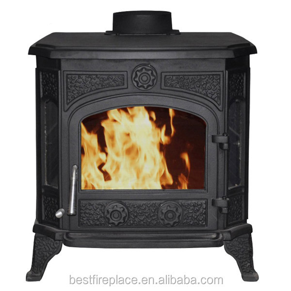 Nice design wood burning stove 12 kw cast iron stove