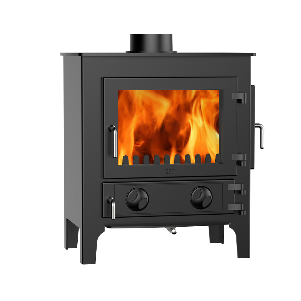 Hot Model smokeless  wood burning  stove with double glass door room heater