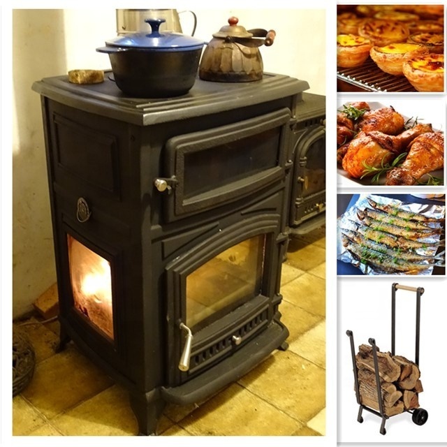 Hot Sale Wood Burning Cast Iron Stove with Oven Wood Stove