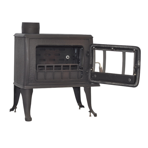 Freestanding  cast iron  Wood Burning Cooking Stove with double doors real fire