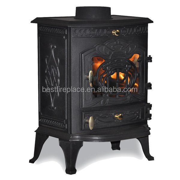 Smokeless multi fuel cast iron stove parts Baroque indoor heating fireplace