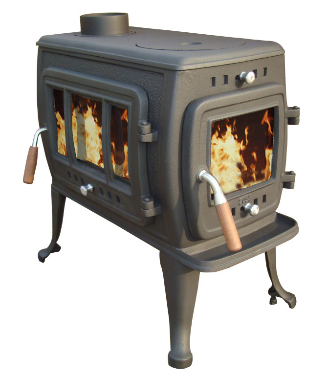 Cast iron wood burning stove cooking stove with double door