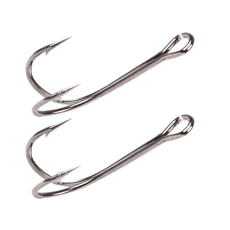 Mustad triple hook double shortened hook handle corrosion resistant stainless fishing jig head gear hook