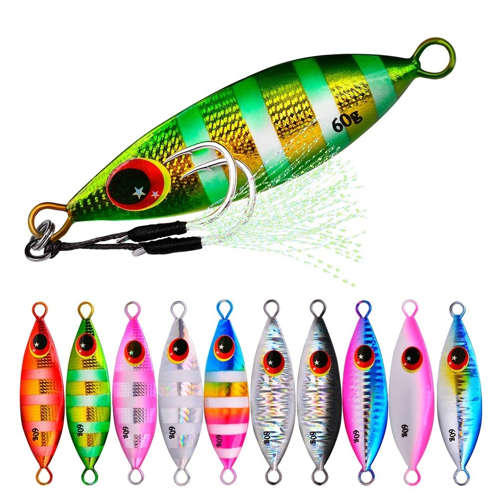 2022 new design attractive price jigging pencil lure 10g 20g 30g metal hard bait fishing jig lure