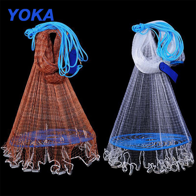 Hot sell wholesale float hand throw nylon monofilament fishing net fishing cast nets