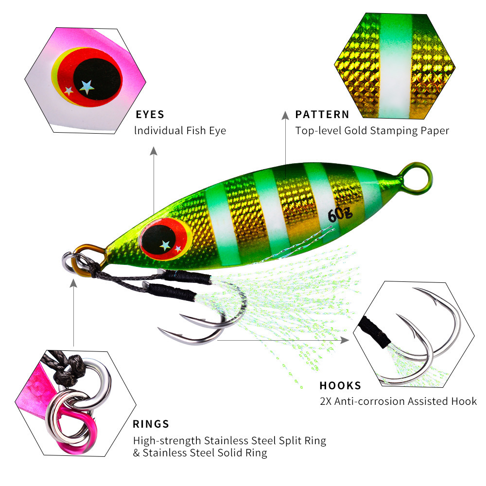 2022 new design attractive price jigging pencil lure 10g 20g 30g metal hard bait fishing jig lure