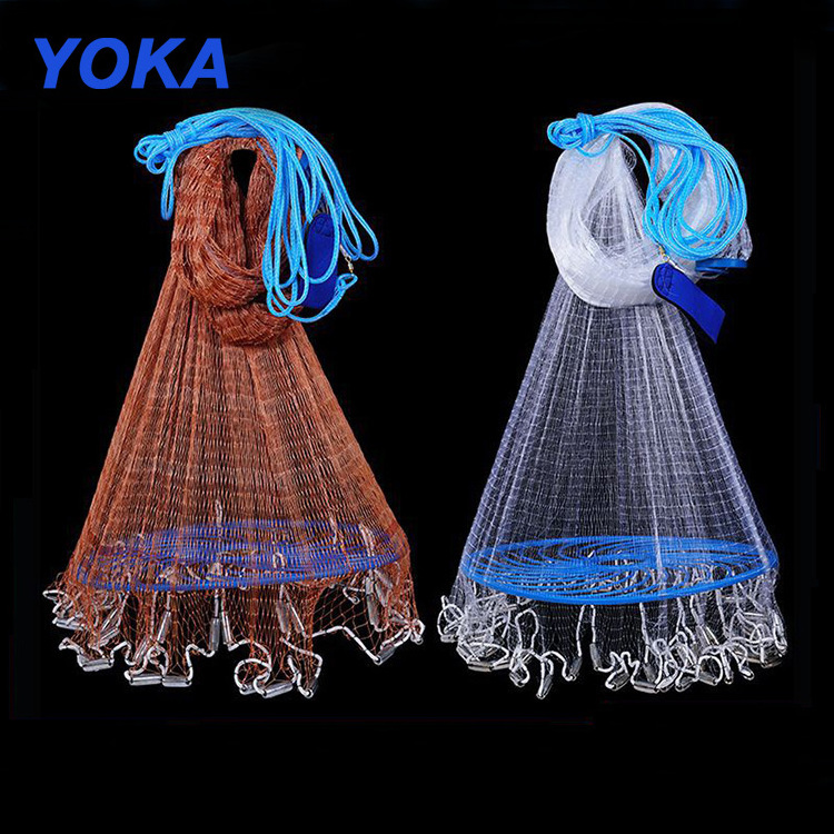 Hot sell wholesale float hand throw nylon monofilament fishing net fishing cast nets