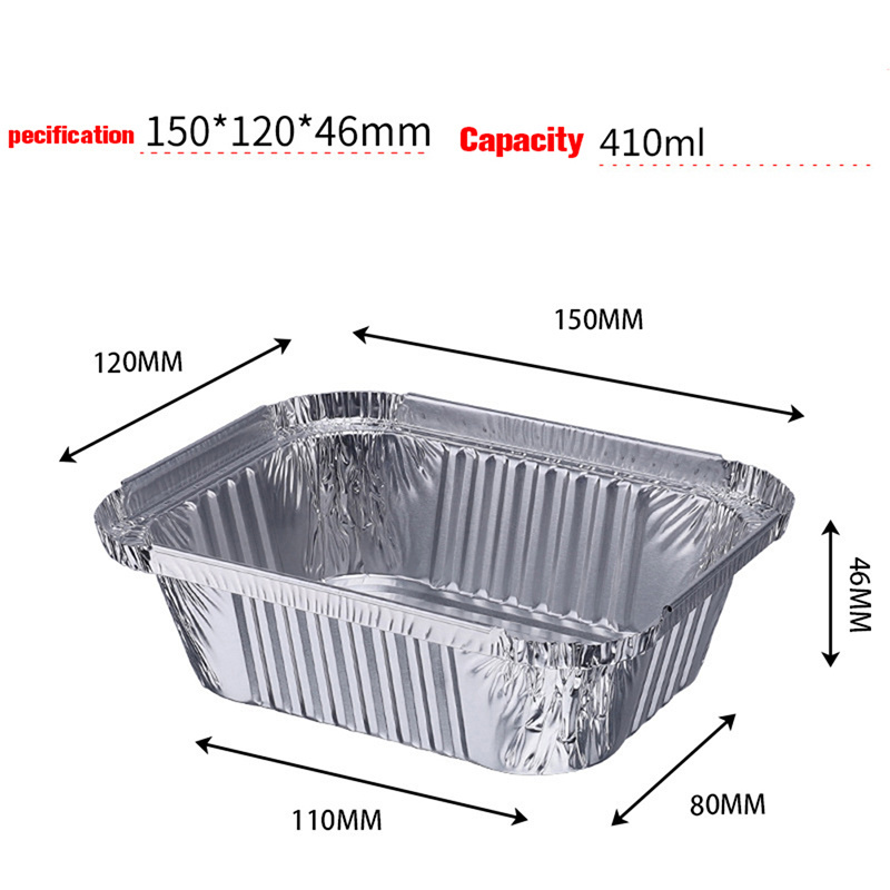 Square Disposable Aluminium Food Aluminum Foil Baking Pans Containers Tray With Lids