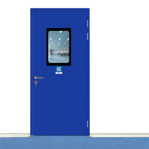 Hospital Cleanroom System Interior Swing Doors Flush Stainless Steel Doors Cleanroom Fireproof Airtight Doors