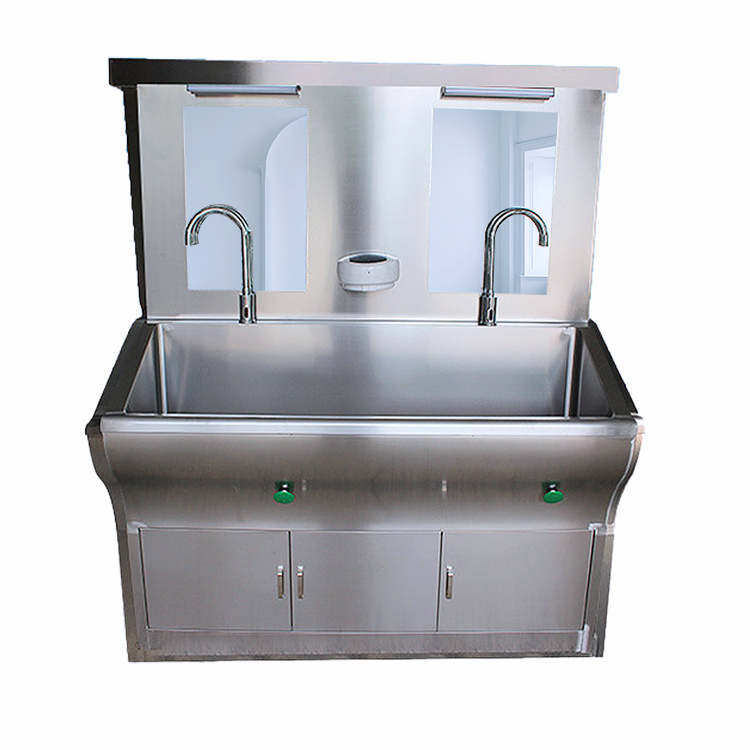 Medical Scrub Sink Hospital 304 Stainless Steel Single Double Medical Hand Washing Sink For Operating Room