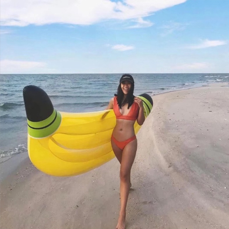 Inflatable Banana Pool Float Mat Outdoor Water Floating Raft for Adults