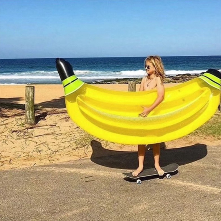 Inflatable Banana Pool Float Mat Outdoor Water Floating Raft for Adults