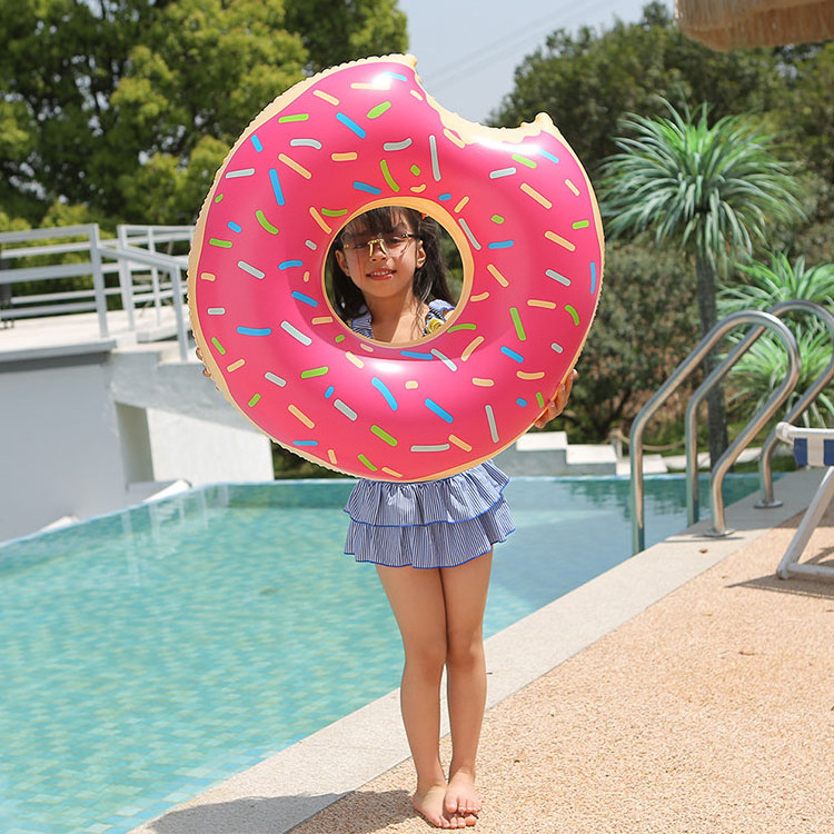 Inflatable Donut Swimming Ring Tube Pool Float Blow Up Donut Swim Tube