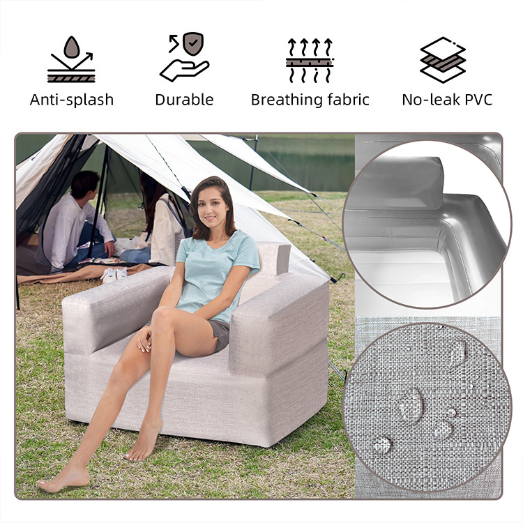 Blow Up Adults Chair Portable Inflatable Couch for Outdoor Travel Camping Picnic