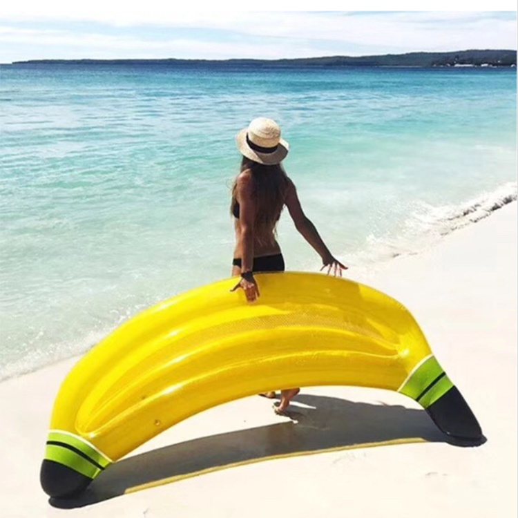 Inflatable Banana Pool Float Mat Outdoor Water Floating Raft for Adults